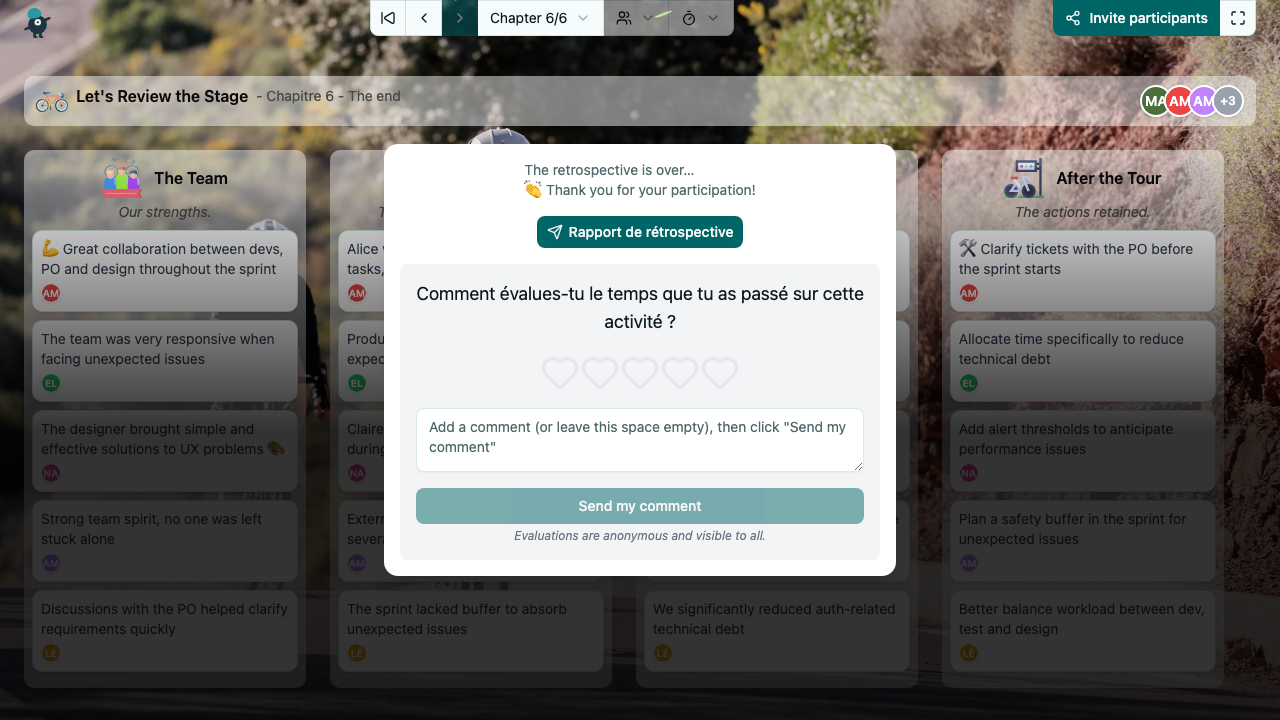 Let's Review the Stage - end