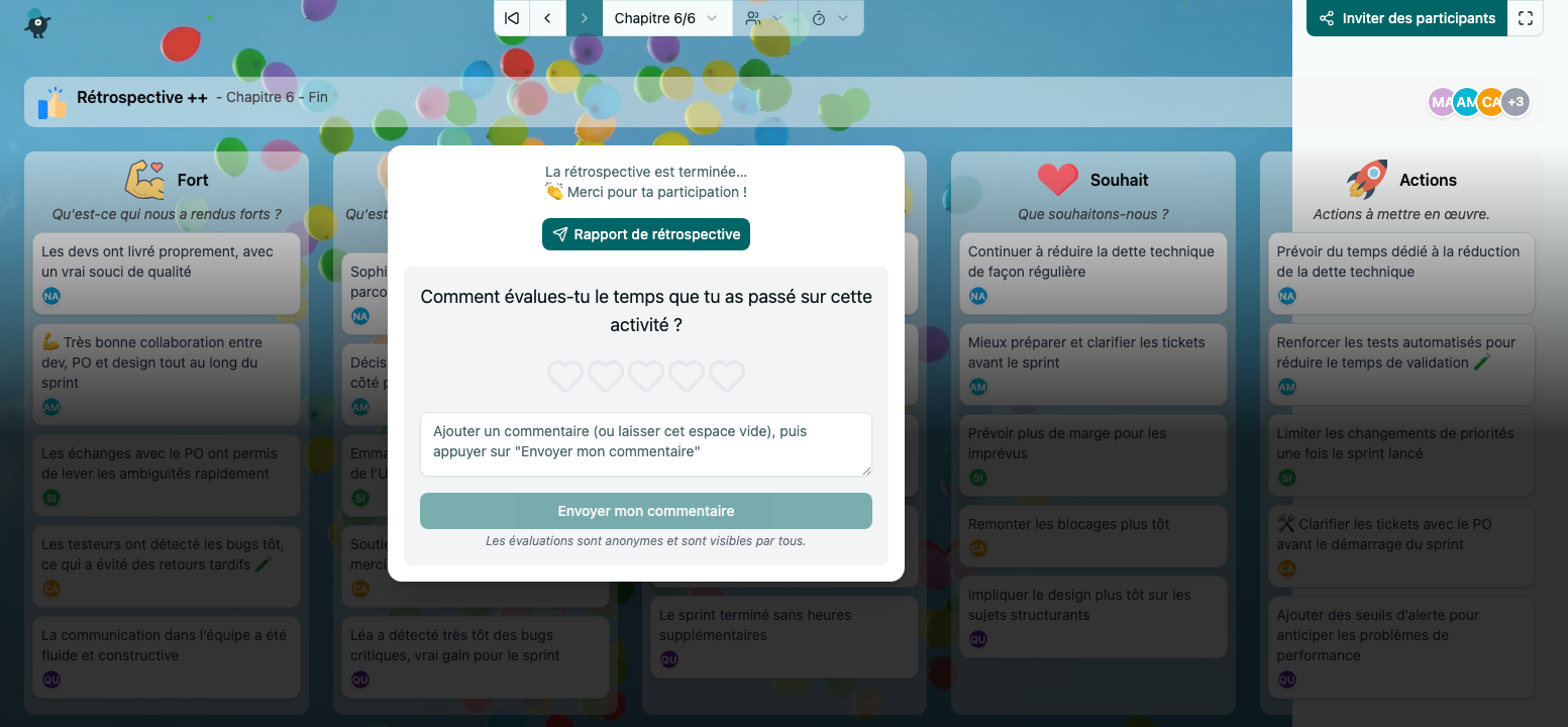 Rétrospective ++ - end