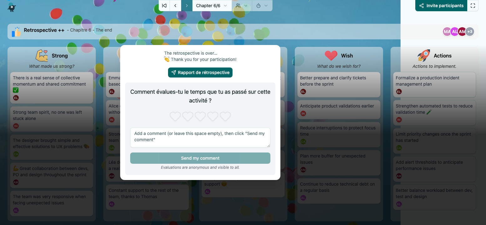 Retrospective ++ - end