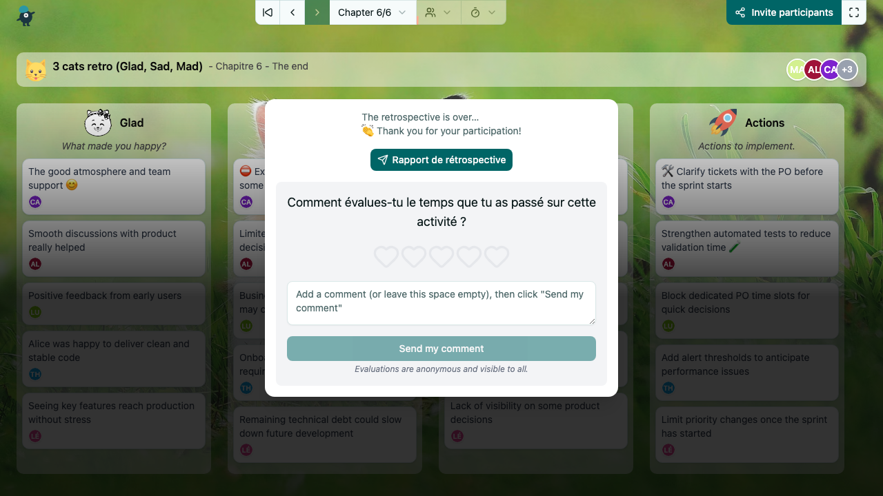 3 cats retro (Glad, Sad, Mad) - end